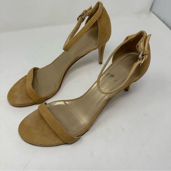Stuart Weitzman Nude Tan Nudist Sandal Heel Size 11 - Picture 3 of 9